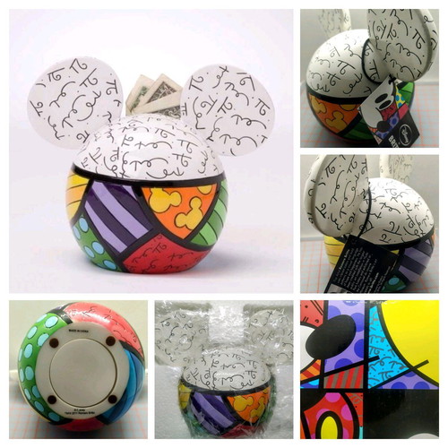 Disney/Britto Mickey Mouse head money bank by Enesco