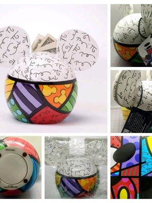 Disney/Britto Mickey Mouse head money bank by Enesco