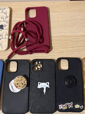 iPhone 12 Pro Max cases used, set with various designs