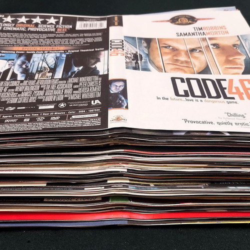 DVD covers used, pack of 240 from various movies