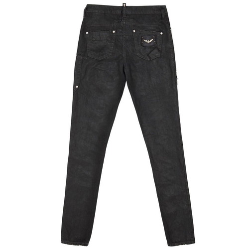 Дънкови панталони Armani Jeans The Flag Limited Edition No.147/200 черни нови