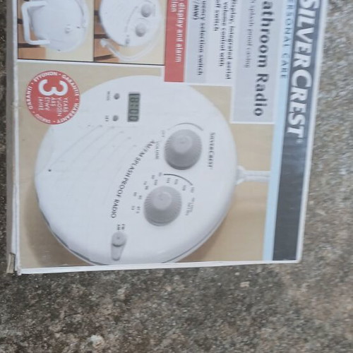 Bathroom radio with battery, hanging and stand, new