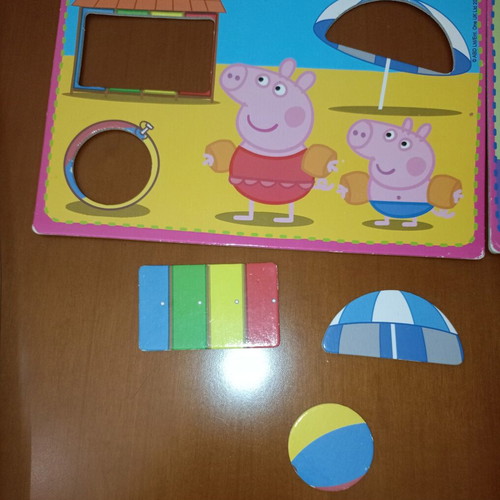 Peppa Pig Educational Cards used, learn shapes set of 4