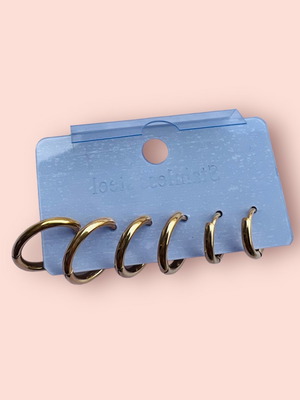 Earrings made of stainless steel new, gold color
