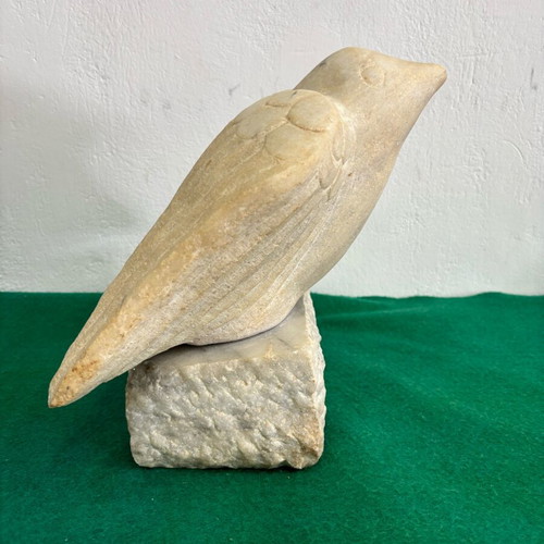Marble folk sculpture used, bird figure, height 26cm