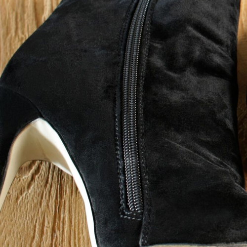 Public Desire black suede ankle boots new, 12 cm stiletto heel