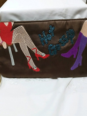 Vintage embroidered handbag used with retro design
