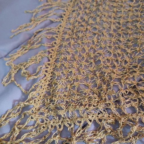 Handmade knitted embroidered table linen new