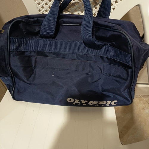 Olympic Airways Vintage Bag used, blue, collectible aviation accessory