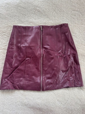 Φούστα Pink Woman από συνθετικό δέρμα μπορντό, σαν καινούργια, μέγεθος S