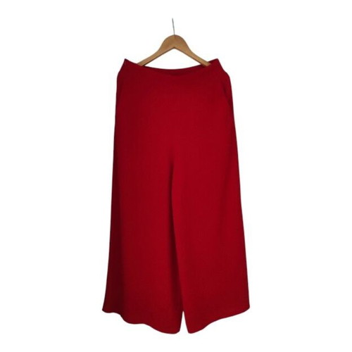Red wide-leg pants Matis used with side zipper