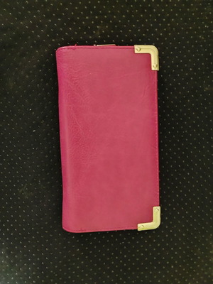Wallet new, red with many compartments