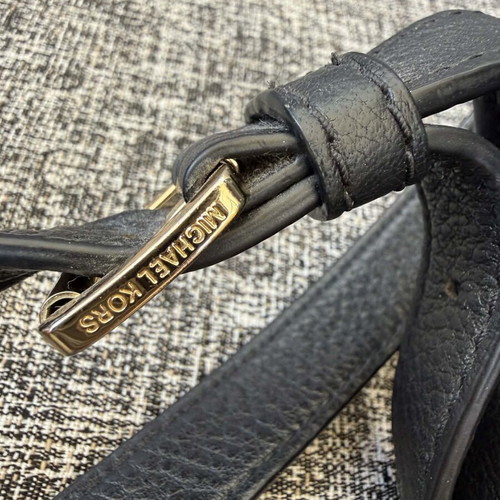 Michael Kors Rhea medium leather backpack used, black