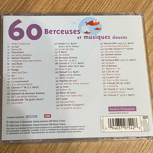 Cd 60 Lullabies and Soft Music authentic, new