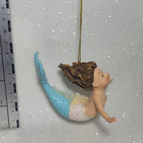 Small mermaid hanging ornament