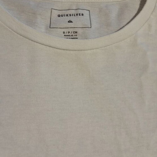 Quiksilver T-shirt like new, white with green print, size S