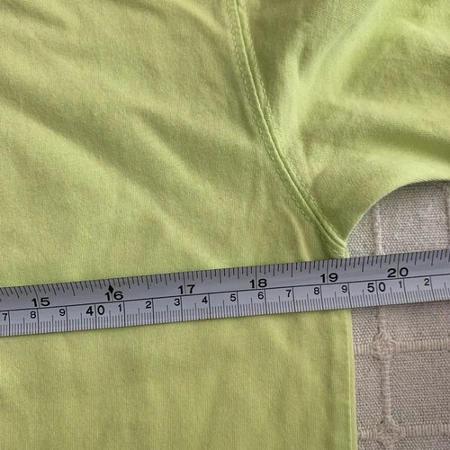 Bershka T-shirt XS used, green and yellow