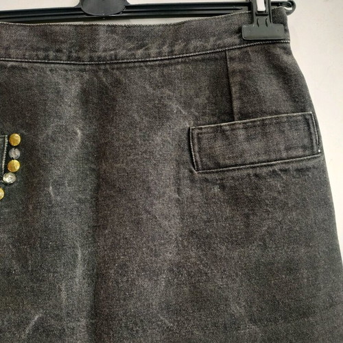 Vintage black denim skirt used, size M