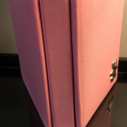 Fabric photo album with silver, like new, luxurious