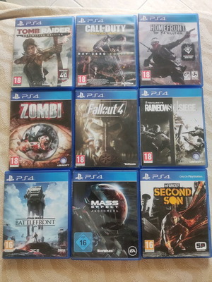 Ps4 games like new, pack of 9