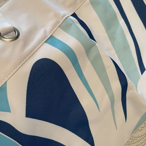 L’Oréal fabric shoulder bag new, white and blue