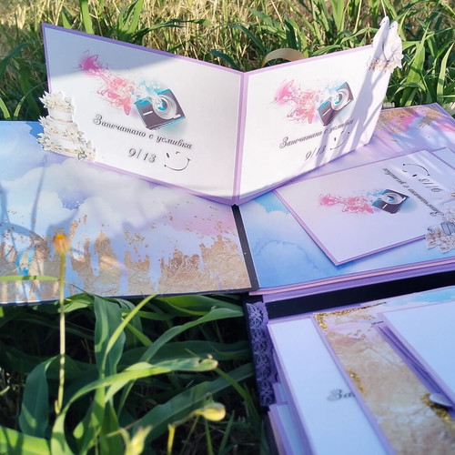 Handmade pop-up scrapbook album "Our Fairytale Wedding" new