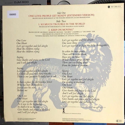 Bob Marley and the Wailers One Love People Get Ready vinyl