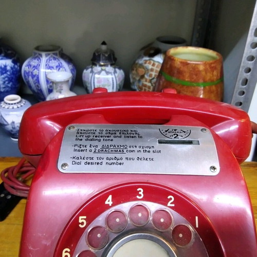 Redphone Tamura 674GR coin-operated phone 1972 used