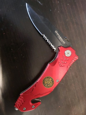 Boker Magnum Fire Fighter σουγιάς επιβίωσης σαν καινούργιος, κόκκινος