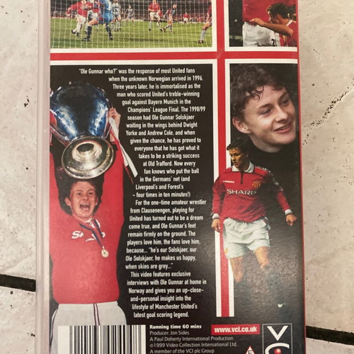 Manchester United 1999 VHS used, authentic Solskjaer boutique