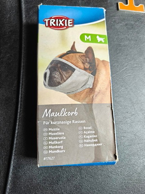 Muzzle for brachycephalic dogs 40cm grey new