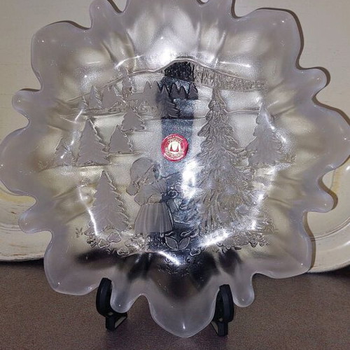 Mikasa Glas Christmas plate new, 25 cm diameter