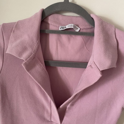 Zara polo bodysuit, pink, size S