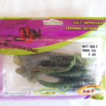 Fishing silicone lures used, 6 packs of shad and curly tail types