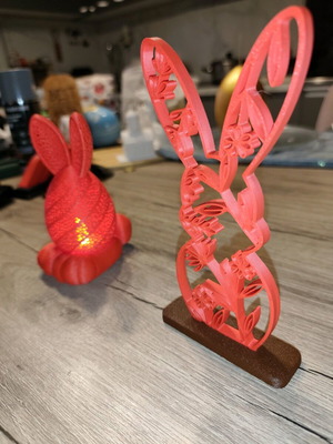 Easter decorative bunnies set of two pieces new