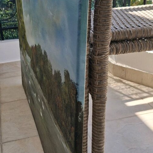 Handmade oil painting landscape new 70x100x1.5cm