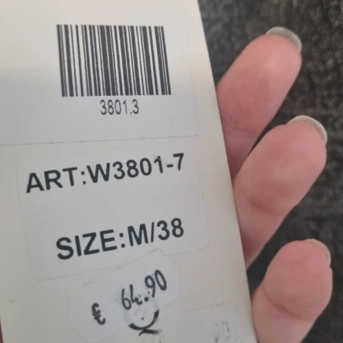 Grey jeans with crooked button, wide leg, size Medium