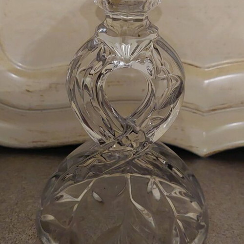 Crystal candlesticks like new, set of 2, 15 cm height