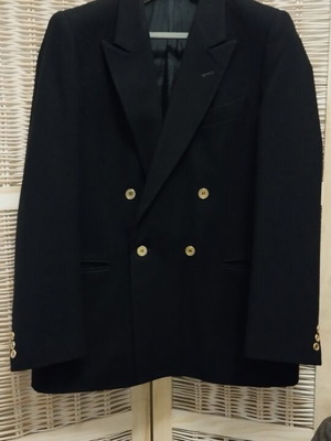 Men's jacket size 50 dark blue nautical style double-breasted like new