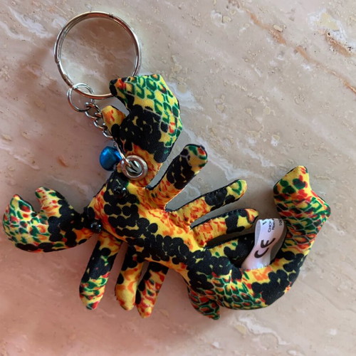 Scorpion Keyholders handmade from batik fabric, new