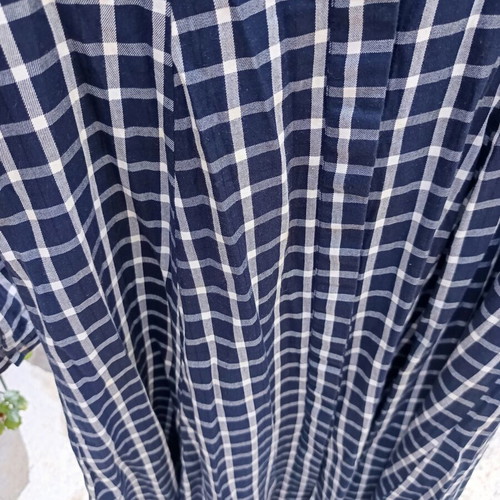 Zara cotton checked dress semizie size S new