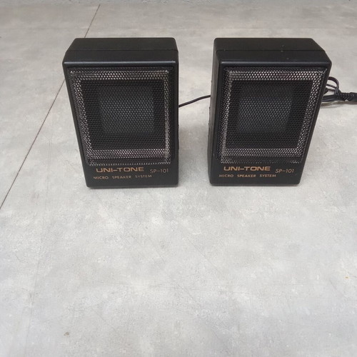 Unitone SP 101 speakers used, vintage, portable, mini jack