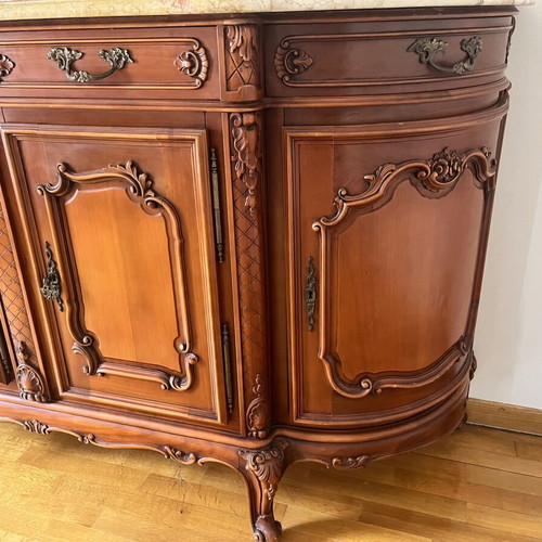 Buffet with marble top like new, one side door does not lock