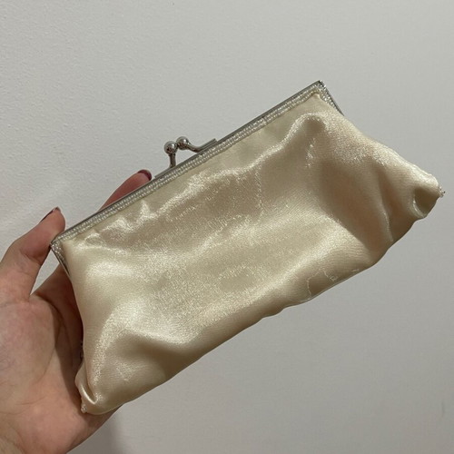 Clutch golden like new with long straps