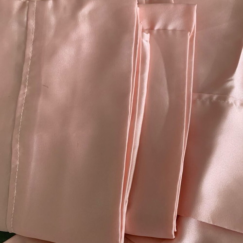Satin double bed sheets new in salmon color