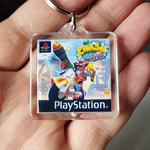 Crash Bandicoot 3 Warped PS1 keychain new