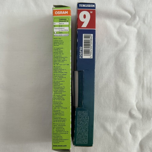 PL 2pin 9W lamps used, pack of 2