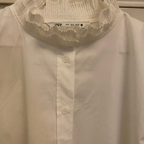 Zara poplin shirt like new, white, size M