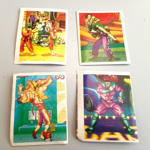 Street Fighter II collectible stickers pack of 4, like new