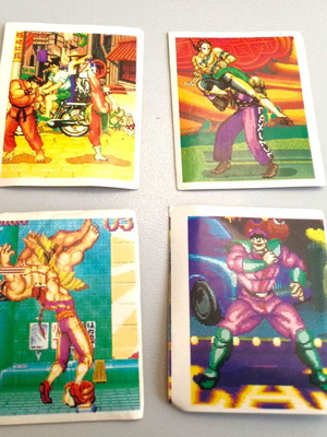Street Fighter II collectible stickers pack of 4, like new